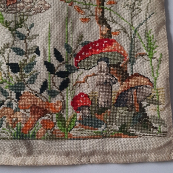 Sold on Depop Vintage cross stitch mushroom wall - Picture 6 of 11